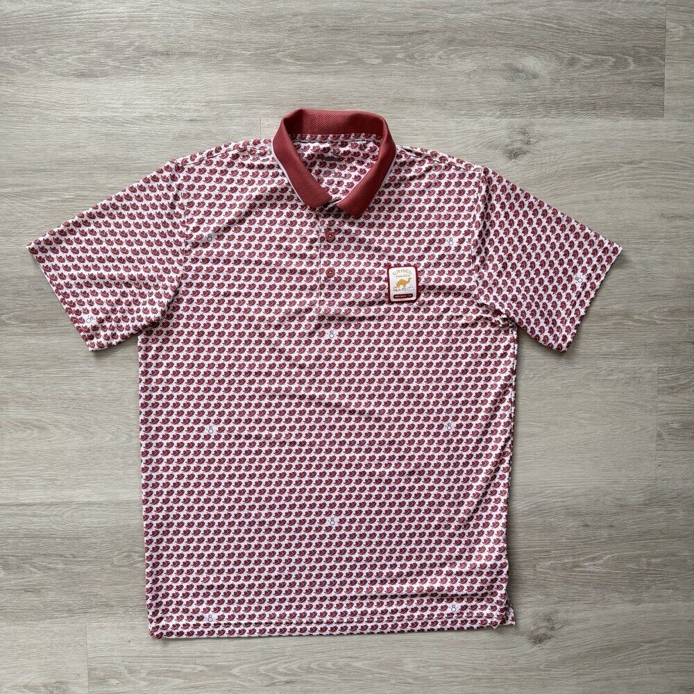 PUMA Golf Polo Iron Sheik Camel Clutch Shirt Men's M Red Bird Print LIV RARE
